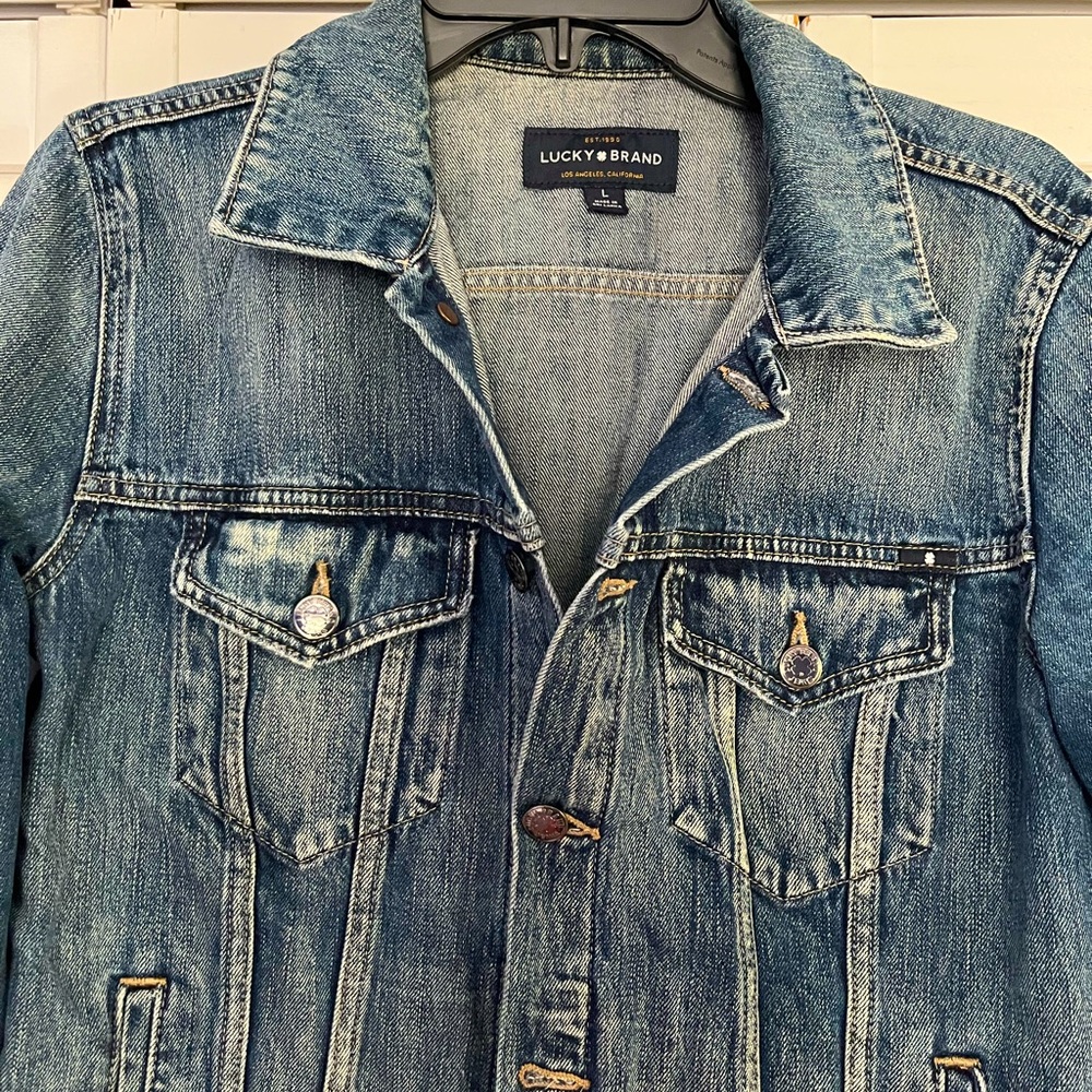 Lucky Brand Womens Blue Denim Jacket